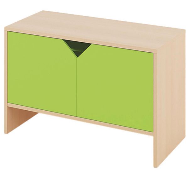 Meuble Basik à étagères et portes hauteur 54 à 131 cm