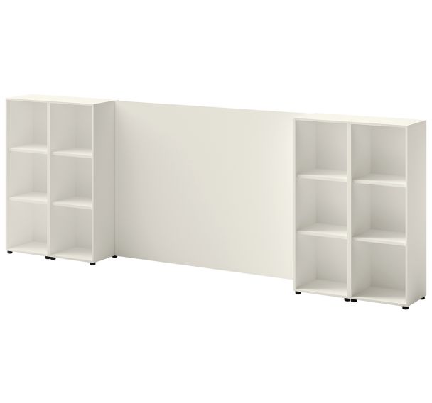 Meuble Ivo 12 cases + support TV blanc/blanc