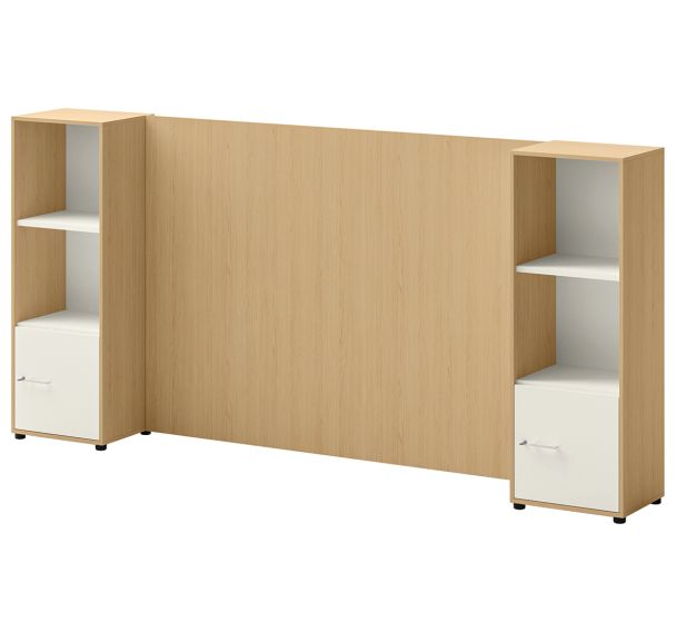 Meuble Ivo 6 cases dont 2 basses avec portes et support TV