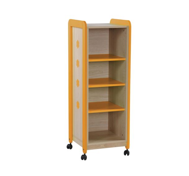 Meuble Lili 1 colonne 4 niches + roulettes