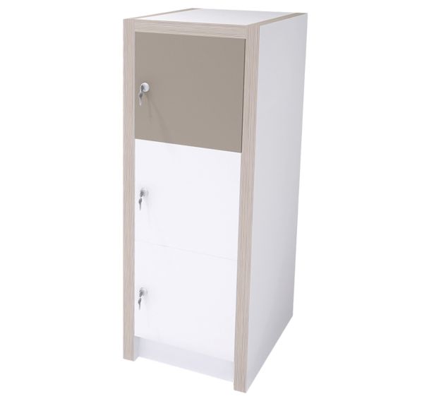 Meuble Moyo à cases portes avec serrures Enond Mobilier