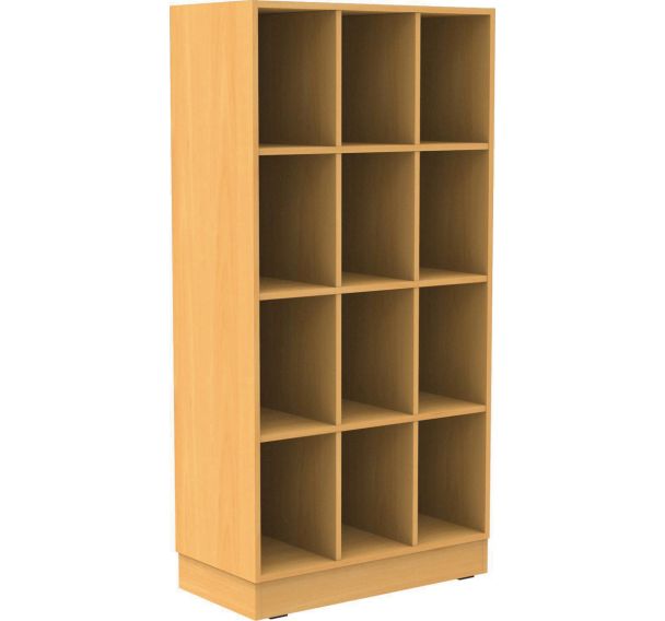 Meuble Octet 12 cases socle panneau-Manutan Expert