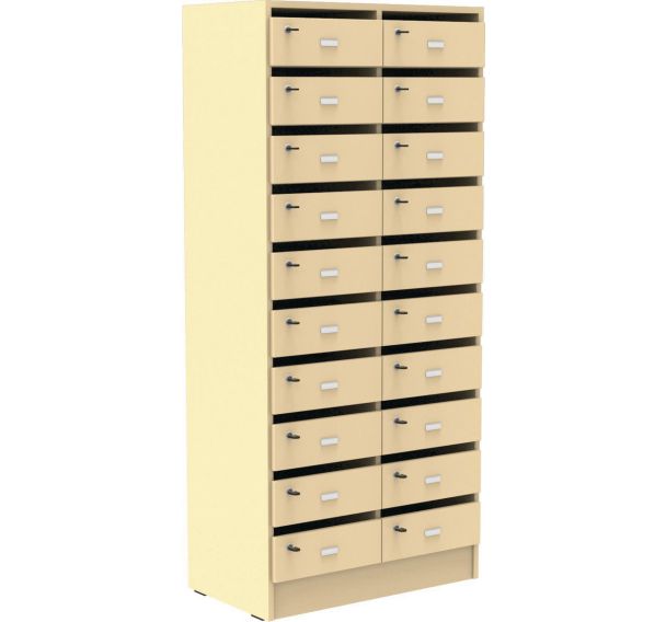 Meuble Octet 20 cases socle panneau-Manutan Expert
