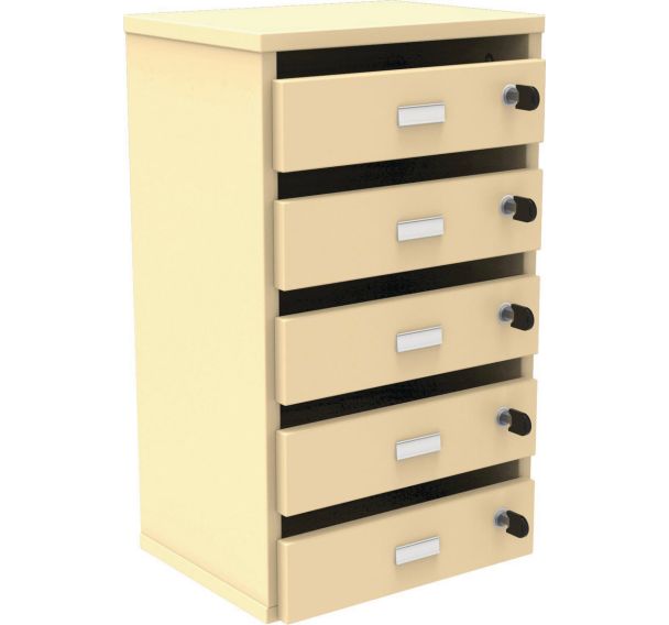 Meuble Octet courrier avec portes boites aux lettres Beige - Manutan Expert