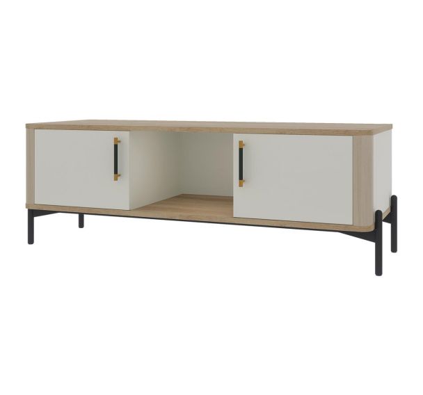 Meuble TV OLERON 2 portes 1 niche-Enond Mobilier