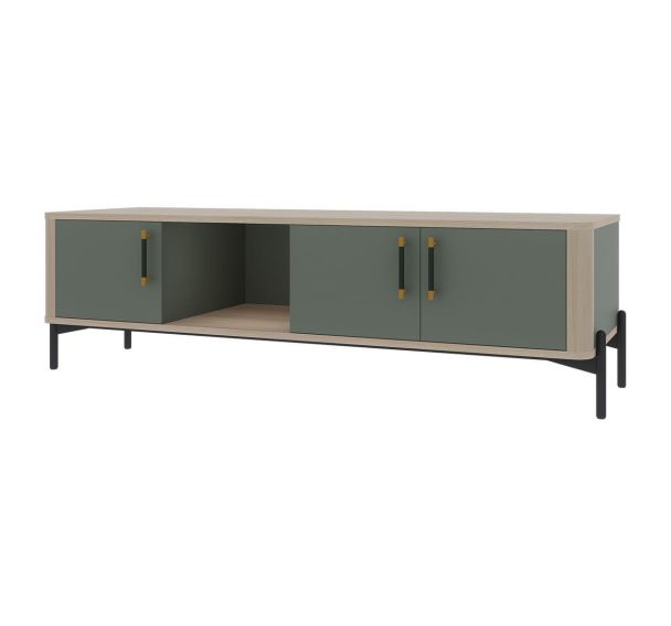 Meuble TV OLERON 3 portes 1 niche-Enond Mobilier