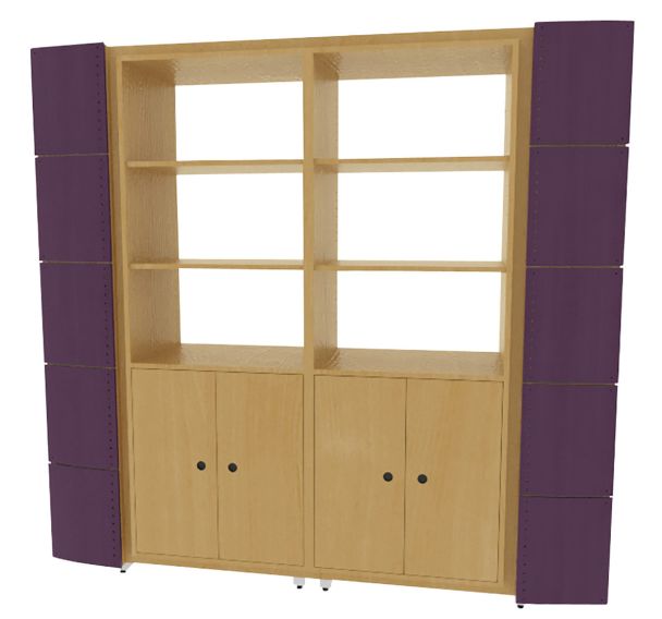 Meuble à étagère OPUS 2 modules, hauteur 200cm Sunset Creation