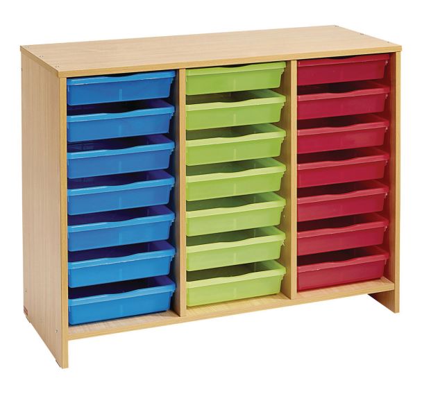Meuble bas 21 bacs multicolores - Nathan