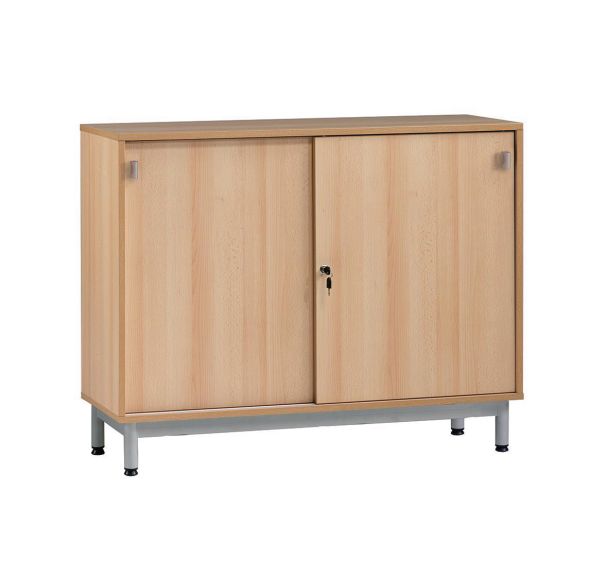 Meuble bas Bip Bop portes coulissantes L 120 cm - hêtre