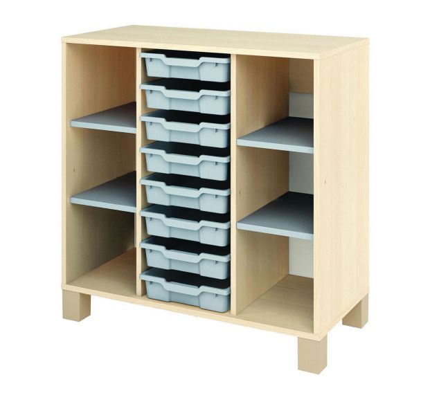 Meuble bas Confetti avec pieds et 8 bacs