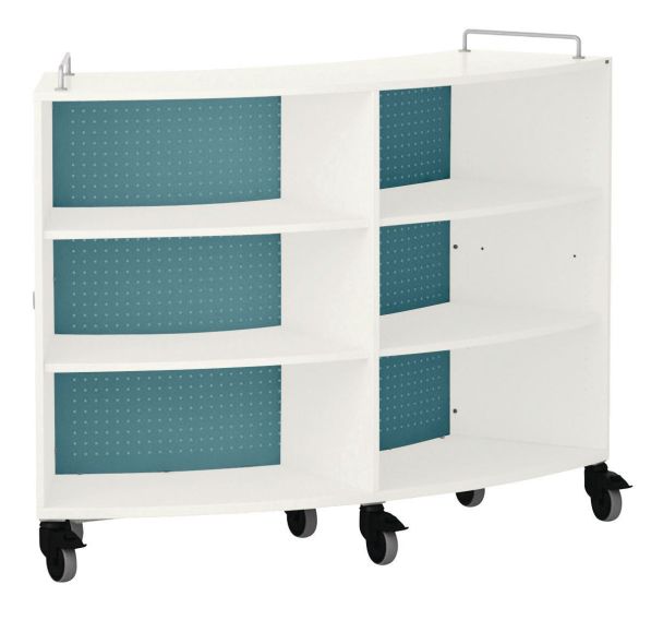 Meuble bas Shift+ Landscape incurvé 4 étagères coloris blanc gris- VS