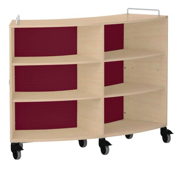 Meuble bas Shift+ Landscape incurvé 4 étagères coloris érable - VS