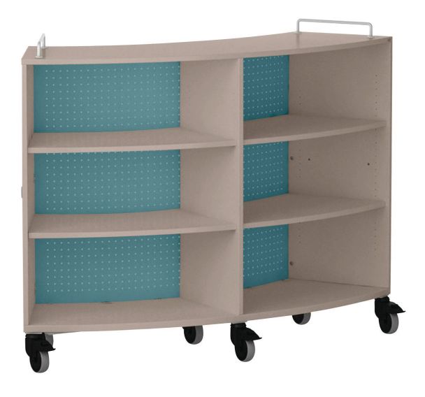 Meuble bas Shift+ Landscape incurvé 4 étagères terre d'ombre - VS