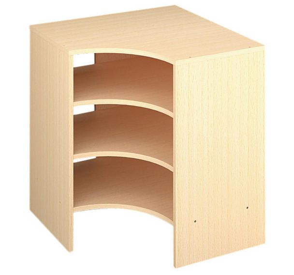 Meuble d'angle Basik rentrant 2 à 4 étagères