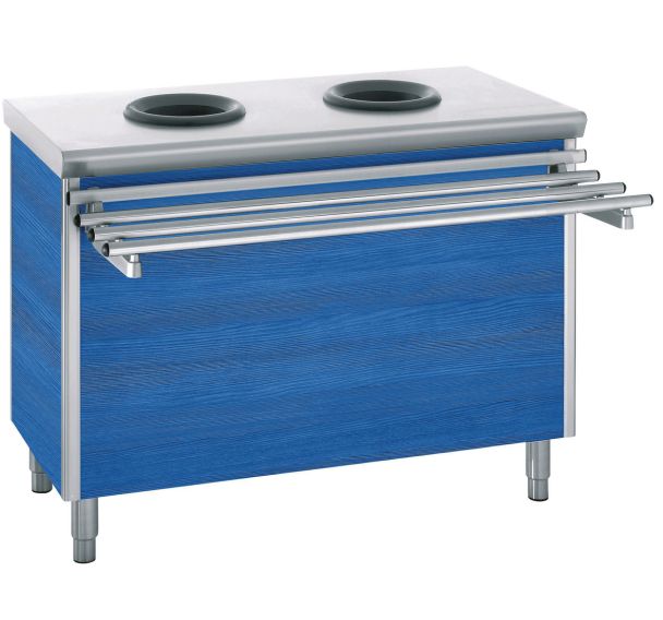 Meuble de pré-tri central avec 2 porte-sacs Tournus Equipement