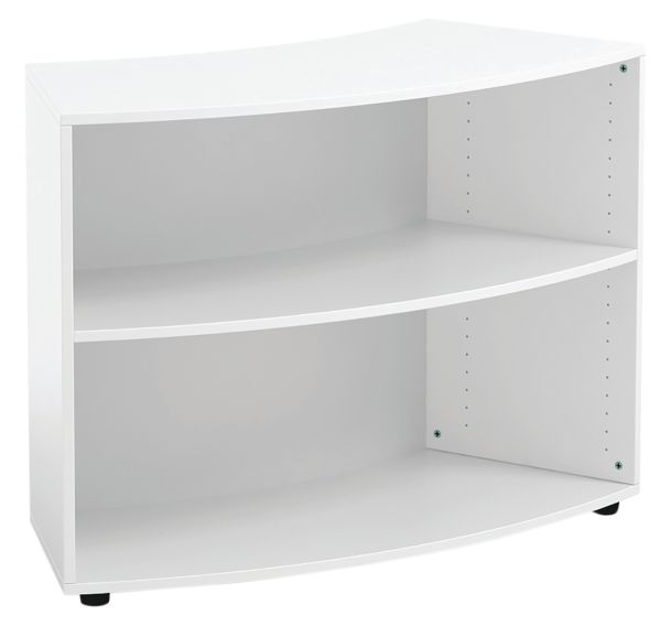 Meuble de rangement incurvé Marie avec 2 compartiments blanc-MIRPLAY School