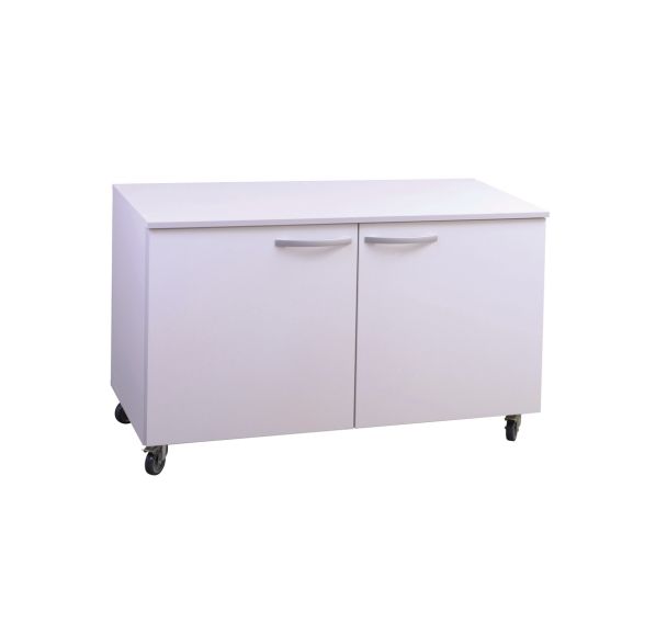 Meuble de rangement mobile 2 portes, 1 étagère réglable L1200 mm