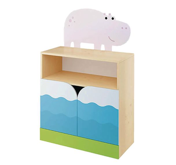 Meuble droit 2 portes - hippopotame