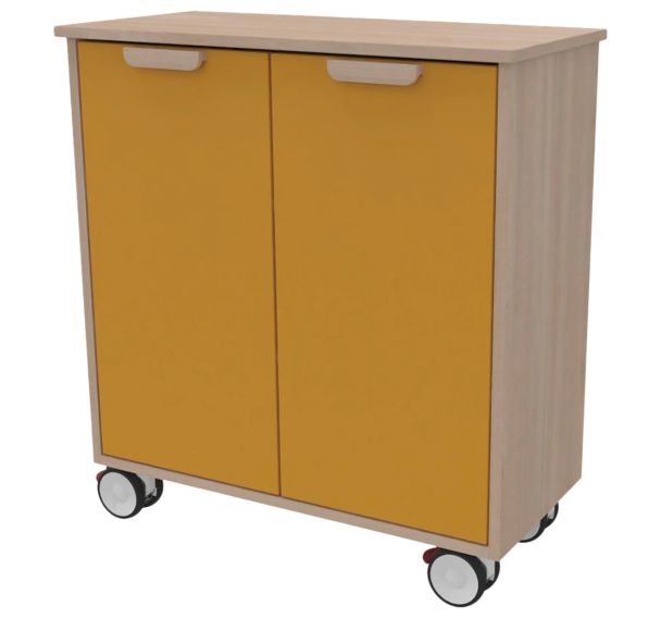 Meuble étagères avec portes à roulettes Filou - Manutan Expert