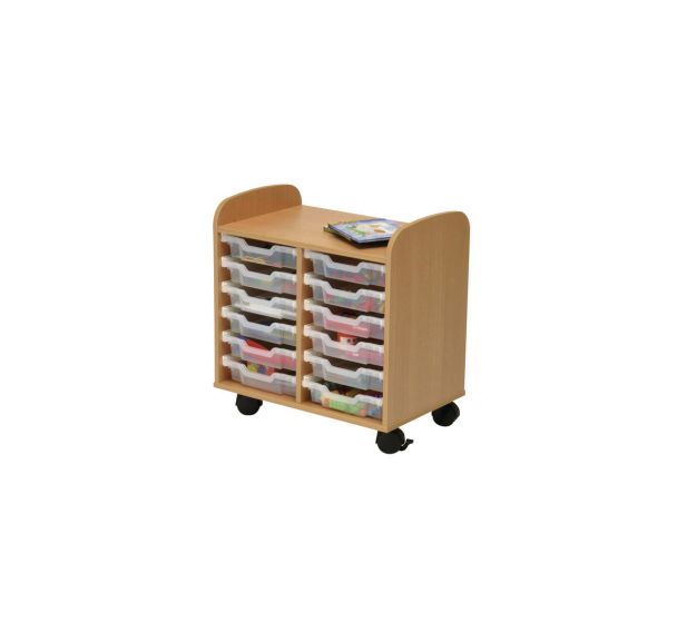 Meuble hauteur 74 cm 2 colonnes avec bacs - Manutan Expert