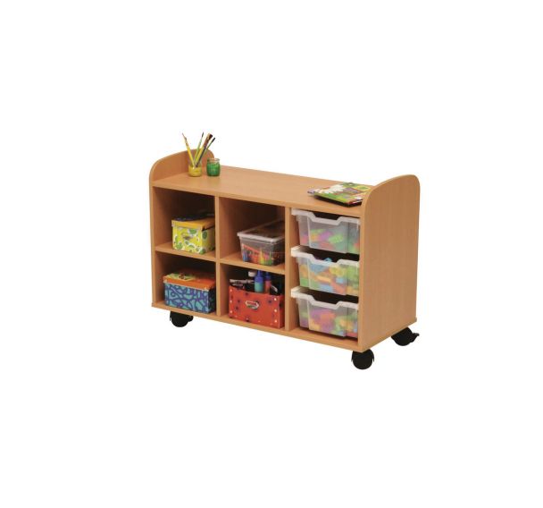 Meuble hauteur 74 cm 3 colonnes avec bacs - Manutan Expert