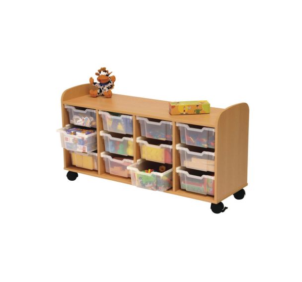 Meuble hauteur 74 cm 4 colonnes avec bacs - Manutan Expert