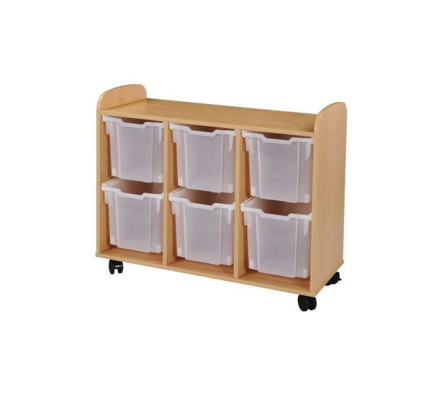 Meuble hauteur 91 cm 3 colonnes 6 bacs