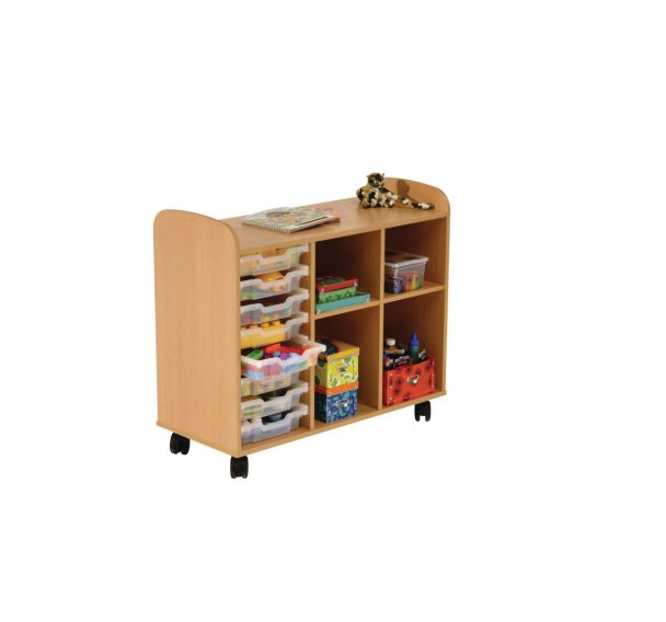 Meuble hauteur 91 cm 3 colonnes avec bacs - Manutan Expert