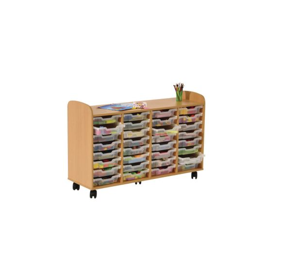 Meuble hauteur 91 cm 4 colonnes avec bacs - Manutan Expert