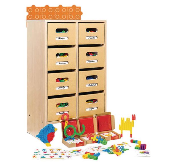 Meuble jeux créatifs 8 tiroirs