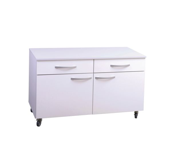 Meuble rangement mobile 2 portes/ 2 tiroirs L 1200