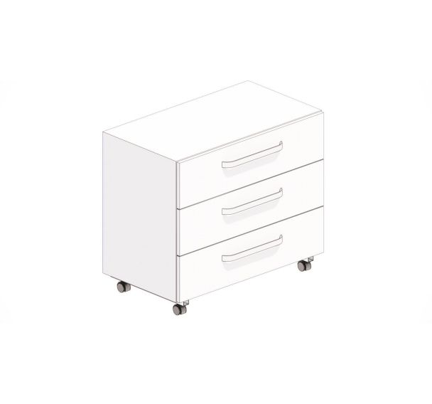 Meuble sous-paillasse - 3 tiroirs - 835mm