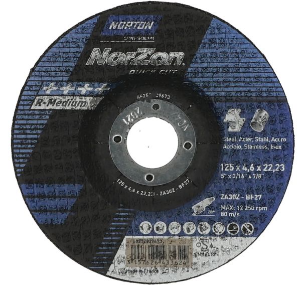 Meule d'ébarbage Norzon QuickCut métal/inox - Norton