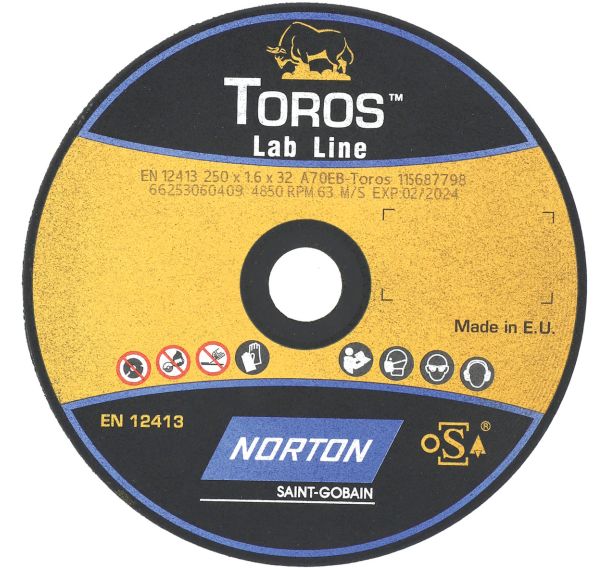 Meule de tronçonnage plate Toros Lab Line - Norton