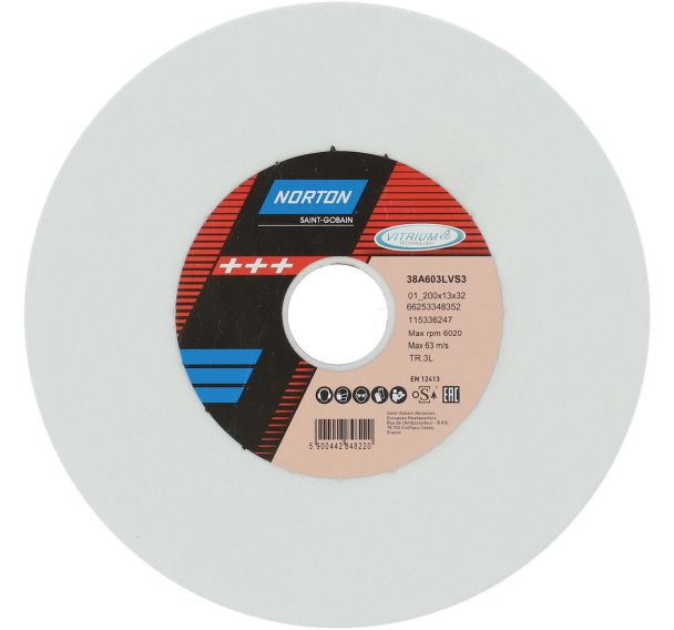 Meule plate affûtage scie Vitrium 3 Conventional Ø200x13x32mm