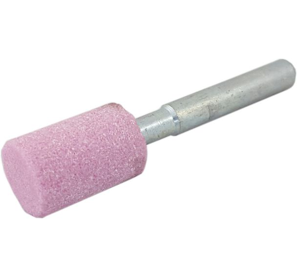 Meule tige Ø6x40 mm corindon rose cylindrique - Sam