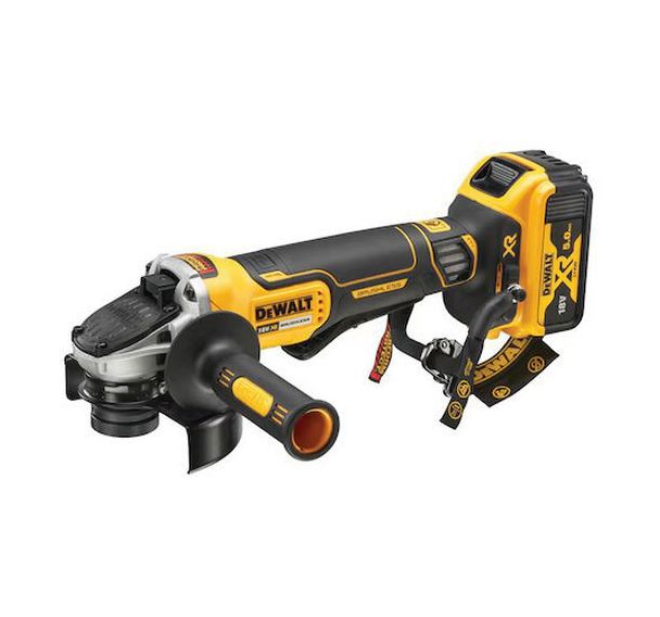 Meuleuse 125 mm XR 18V Brushless - interrupteur à palette - lanière de