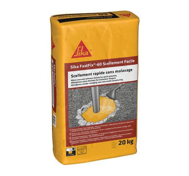 Micro-béton pour scellement rapide FastFix 60 - Sika
