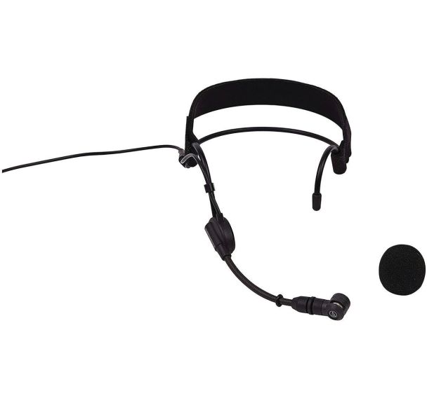 Microphone serre-tête cardïoïde pour émetteur de poche AT
