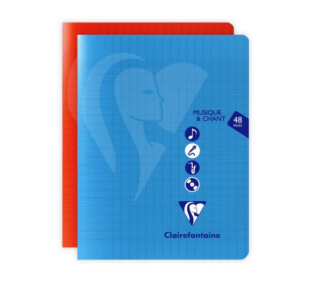 Mimesys Musique & Chant piqûre polypro 17x22cm 48p séyès coloris ass - Lot de 10