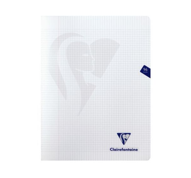 Mimesys cahier piqué polypro 24x32cm 96p Q.5x5 + marge coloris assortis