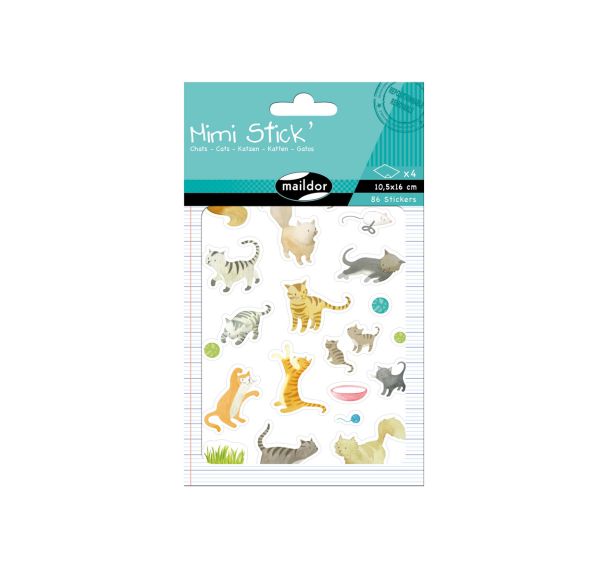 Mimi Stick', Sach 4 pl 10,5x16cm, Chats