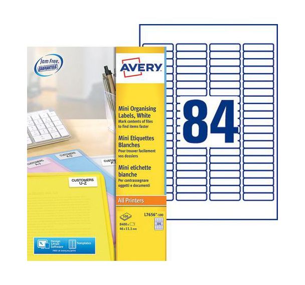 Mini-étiquette Avery - Impression laser