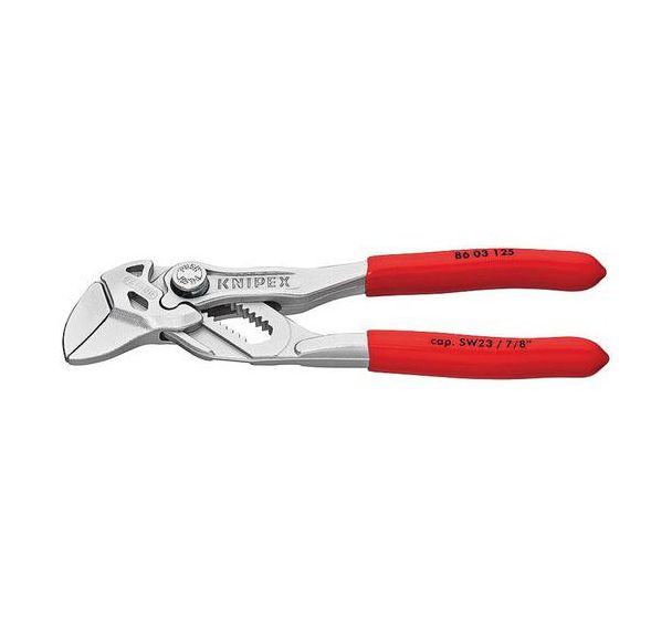 Mini-pince-clé KNIPEX chromée 125 mm Réf: 86 03 125 SB