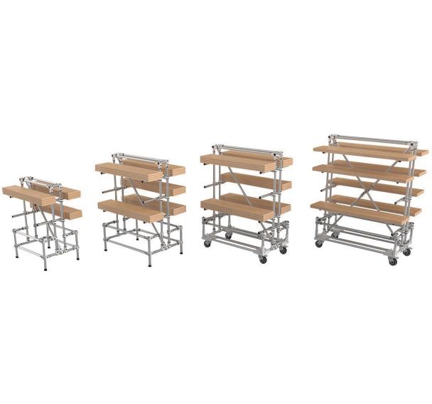 Mini-rack Cantilever fixe - charge 350 kg par niveau - Trilogiq