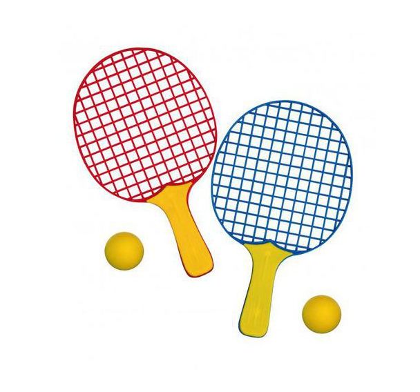 Mini-raquettes plastique type ping-pong (lot de 12)