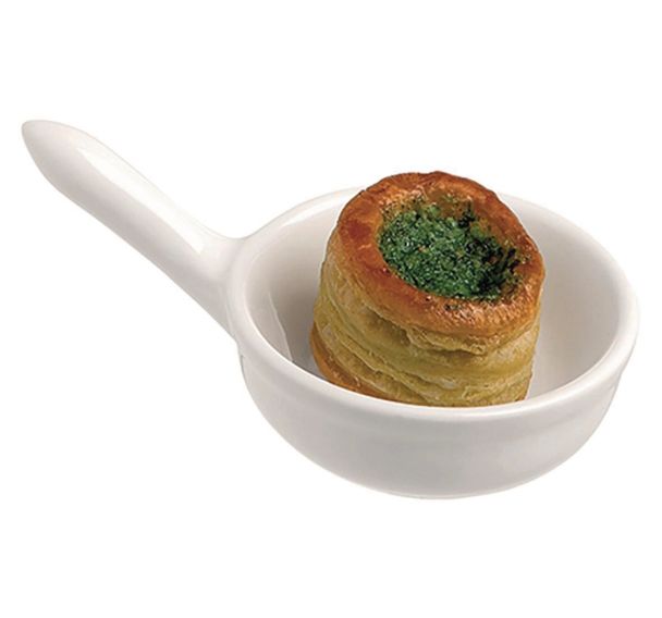 Mini Poêlon en porcelaine 6cl blanc - EO