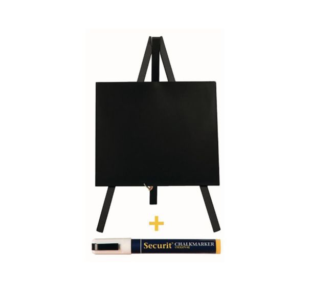 Mini ardoise+feutre en bois coloris hêtre