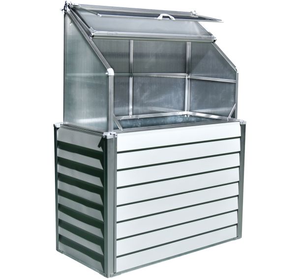 Mini serre jardin adossable simple Stretto 62x120cm blanc