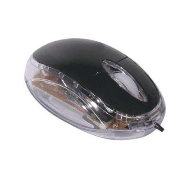 Mini souris optique lumineuse noire USB